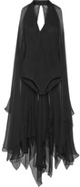 Thumbnail for your product : Donna Karan Silk chiffon-trimmed jersey bodysuit