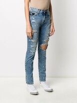 Thumbnail for your product : John Richmond High Rise Distressed Jeans