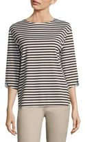 Thumbnail for your product : Lafayette 148 New York Striped Three-Quarter Sleeve Top