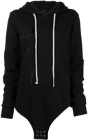 Thumbnail for your product : RICK OWENS X CHAMPION Logo-Embroidered Hooded Body
