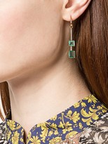 Thumbnail for your product : Irene Neuwirth 18kt rose gold One-Of-A-Kind Two Emerald Square Diamond earring