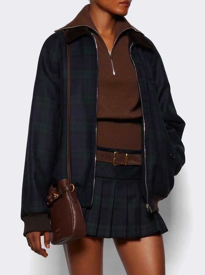 Miu Miu Nappa Leather Pouch Brown