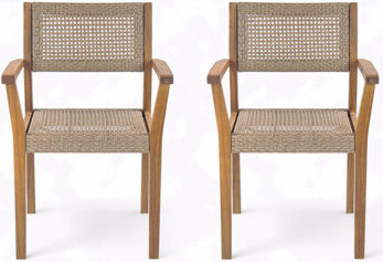 Latitude Run Set Of 2 Outdoor Patio Dining Chair