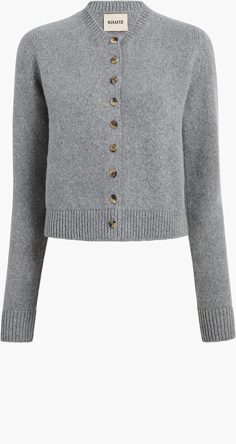 KHAITE Everheart Cardigan in Fog
