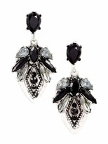 Thumbnail for your product : ZHUU Rhinestone Cascade Earring in Clear