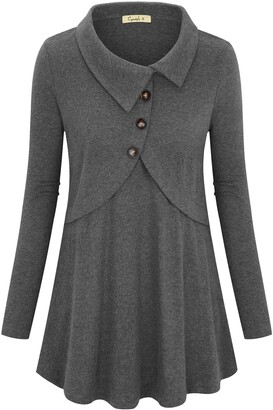 grey dressy tops