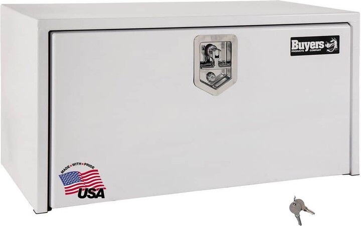 Buyers Products 18 in. x 18 in. x 30 in. White Steel Underbody Truck Tool Box