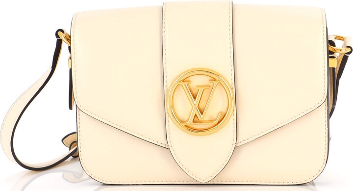 Louis Vuitton LV Pont 9 Soft MM Bag with Gold Color Hardware