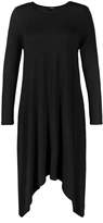 Thumbnail for your product : boohoo Plus Long Sleeve Hanky Hem Swing Dress