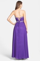 Thumbnail for your product : Faviana Embellished Cutout Chiffon Gown