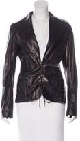 Thumbnail for your product : Roberto Cavalli Leather Lace-Up Blazer