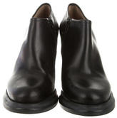 Thumbnail for your product : Jil Sander Leather Round-Toe Booties