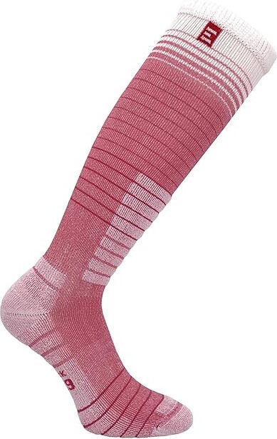 Eurosock Eco Ski 2-Pack Women's Quarter Length Socks Shoes White/Pink : SM (Women's Shoe 5-8), Lycra/Nylon/Polyamide