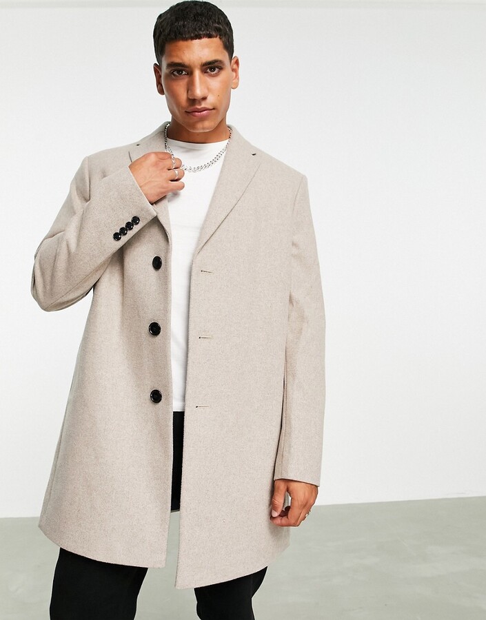 beige wool coat men