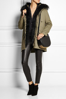 Thumbnail for your product : Maje Gondry faux fur-lined cotton-twill parka