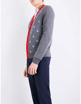 Thumbnail for your product : Gucci Bee embroidered wool cardigan