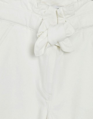 And other stories & Odette belted tapered jean in off white