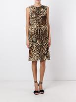 Thumbnail for your product : Dolce & Gabbana Bengal cat print dress - women - Silk/Spandex/Elastane/Wool - 42