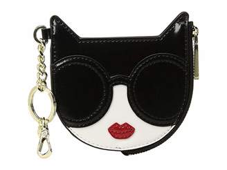 Alice + Olivia Evy Stace Cat Zip Pouch with Key Charm