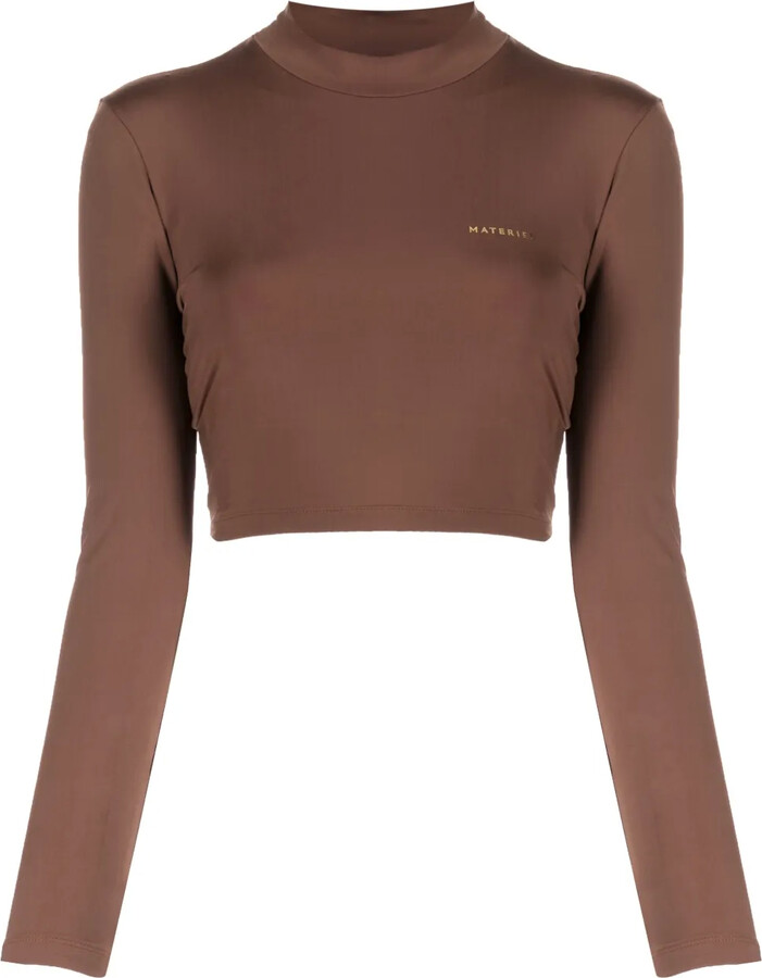 MATÉRIEL Laminated-Logo Roll-Neck Top