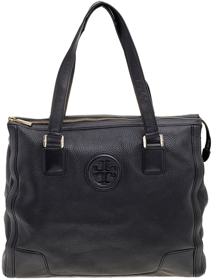 Pre-loved Tory Burch Perforated Saffiano Leather Tote - Black!