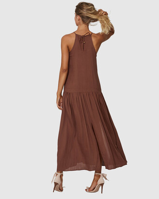 Three of Something Women's Brown Maxi dresses - Times Like These Dress