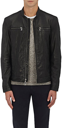 John Varvatos Men's Leather Zip-Front Jacket