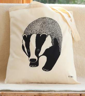 Bird Badger Print Tote Bag