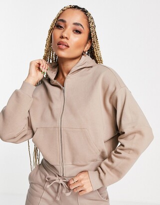 oversized cropped hoodie women's