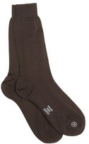 Thumbnail for your product : Prada brown ribbed wool socks