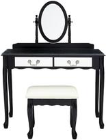 Thumbnail for your product : Elysee Mirrored Front Dressing Table And Stool