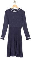 Thumbnail for your product : Nanette Lepore Tipping Neck Pleated Skirt Dress