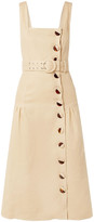 Thumbnail for your product : Nicholas Belted Linen Midi Dress