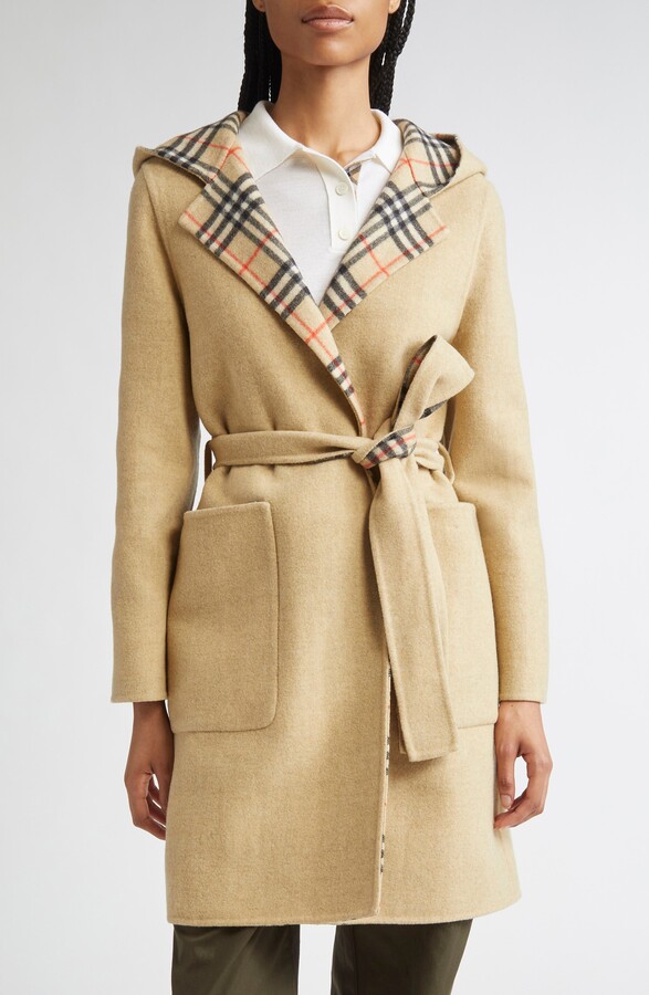 Burberry Hampshire Wool Reversible Hooded Coat