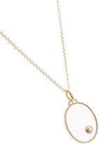Thumbnail for your product : Yvonne Léon 9kt Diamond Oval Pendant Necklace
