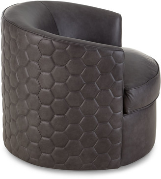 Bernhardt Corbin Leather Swivel Chair