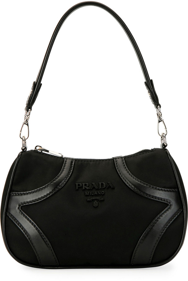 Prada Tessuto Nylon & Leather Bowling Bag ShopStyle