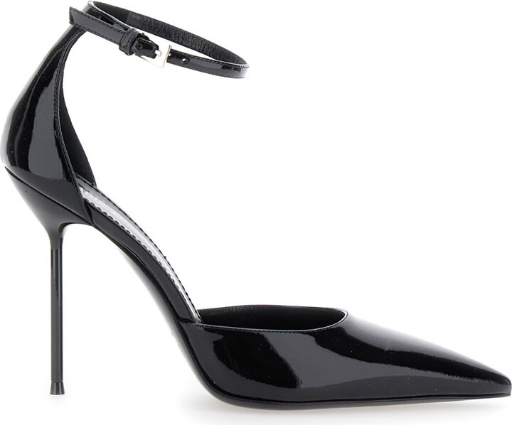 Paris Texas 'lidia' Bordeaux Slingback Pumps With Buckle Strap Closure And High Stiletto Heel In Patent Leather Woman