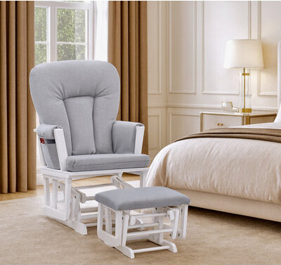 Contempo Wooden Glider & Ottoman