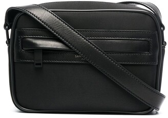 Saint Laurent Small Camp Grained Leather Camera Bag in Black for Men