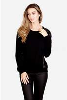 Thumbnail for your product : Select Fashion Fashion Womens Grey Pu Panel Sweat - size 6