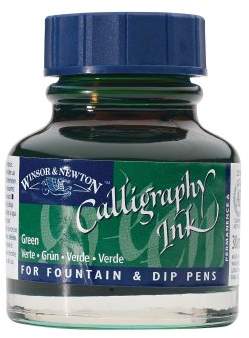 Winsor & Newton Calligraphy Ink Bottle, 30 ml - Green, 1111289