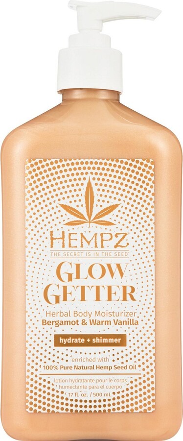 Hempz Glow Getter Herbal Body Moisturizer, Bergamot & Warm Vanilla