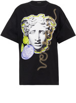 Thumbnail for your product : Versace Embellished Printed Cotton-jersey T-shirt