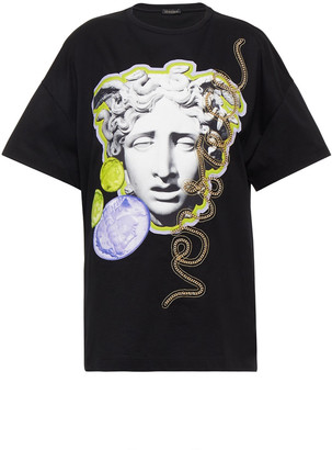 Versace Embellished Printed Cotton-jersey T-shirt