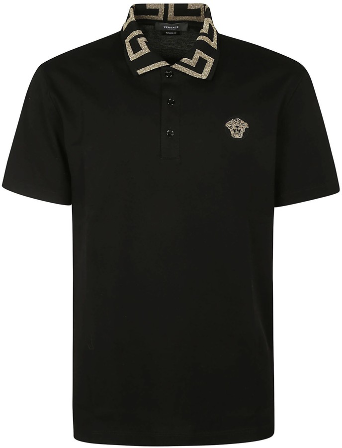 Versace Medusa Patched Polo Shirt ShopStyle