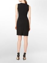 Thumbnail for your product : Calvin Klein Womens Ruched Front Sleeveless Sheath Dress