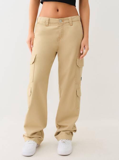 True Religion Warped Horseshoe Single Needle Cargo Pant