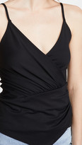 Thumbnail for your product : Susana Monaco Thin Strap Gathered Wrap Top