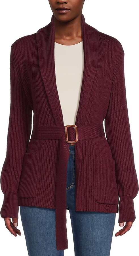 Bruno Magli Meino Wool Belted Cardigan